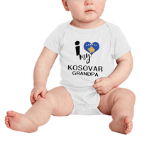 Srce moj kosovski djed Kosova Kosovo Love Flag Baby Bodysuit