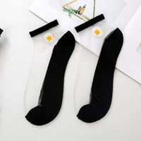 Cuhas Socks Prozračne čarape modne cvjetne mrežice patchwork ljetne tanke kompresijske čarape za žene