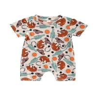 Binwwede Baby Joper, Točke za životinje Print Okrugli vrat Kratki rukav PlaySit Ljetna odjeća za dječake