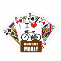 Ljubav crveno srce bicikl uzorka poker igračke kartice smiješna igra