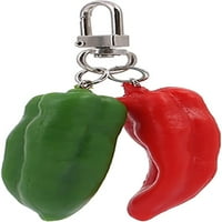 Slocking Weveat Creative 3D Biljni ključ Crveni zeleni privjesak za ključeve Žene torbi Privjesak ukrasni