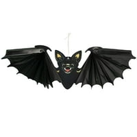 Halloween Paper Bat viseći ukrasi sa rekvidacijom ukrasa za zabavu za zabavu za Halloween Ghost Festival