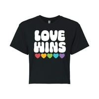 Instant poruka - Ljubav osvaja Rainbow Hearts - Juniors obrezana pamučna mješavina majica
