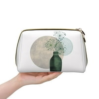Velika torba za šminku za kožu kvačila, cvjetni vazni boemski stil dizajna putovanja tooležne torbe,