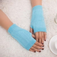 Zimske rukavice, ženska djevojka pletena ruka bez prsta, držite tople zimske rukavice meko toplo misit