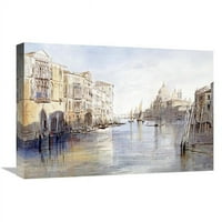 Global Galerija u. Grand Canal sa Santa Maria della Salute, Venecija, Italija Art Print - Edward Lear