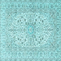 Ahgly Company Zatvoreni kvadrat Perzijsko svijetlo Plava tradicionalna područja područja, 4 'kvadrat
