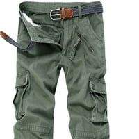 Ecqkame Muške povremene teretne hlače Vojne Camo pantalone Začinite Muška labava multi-džepna opterećena