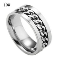 Prstenovi za žene djevojke Muški titanijski čelični lančani rotacijski prsten prekogranični nakit prsten