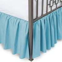 Čista pamučna ruffle suknja - pamučna veličina rubu od prašine s podijeljenim kutnim krevetom suknja