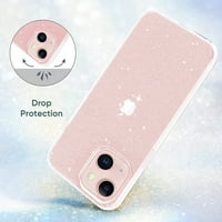 iPhone Pro Case Case Glitter, Slatka Sparkly Clear Glitter Sjajni bljusak Sparkle Poklopac, Tvrdi slim