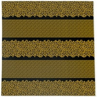 Leopard Ključ crno-zlatni tepih za područje Kavka dizajna
