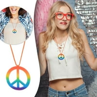 Xinqinghao Tie ogrlice naušnice Vintage ogrlice Rainbow Minđuše Privjesci naušnice Hippie Minđuše Hippie