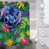 Lilo i Stitch vodootporna tkanina Jedinstvena zavjesa za tuširanje, lilo & Stitch Curking za zavjese