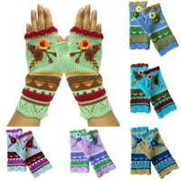 Tuscom Žene Ležerne prilike za ručne grijalice Ručne grijače rukavice, topli cvjetni pletene rukavice,