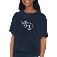 Ženska certno mornarica Tennessee Titans obrezana majica