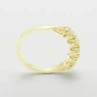 Britanci napravio 9k žuto zlatni kubični cirkoniji ženski prsten za opseg - Veličina opcija - Veličina