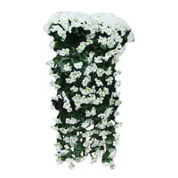 Roliyen Domaći ukrasi Viseći cvijeće Umjetno ljubičasto cvijeće zida Wisteria Korpa za viseće vinove