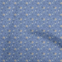 Onuone viskoza šifonska srednja plava tkanina cvjetna šivaća tkanina od dvorišnog tiskanog DIY odjeće