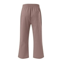 Ljetni štedni čišćenje, Poropl Plus Veličina modne ležerne čvrste elastične labave ravne hlače sa džepom