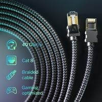 CAT mrežni kabel, Ethernet kabel, LAN kabl - 5ft - Gaming Edition s teškim pletenicama - canedIrect