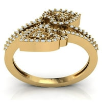 Sjajni rez 0,6ctw okrugli rez dijamantski prong zauvijek američki prsten za srčani prsten za brisanje čvrstog 14K zlata GH si2