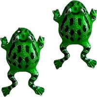 CLEANCE KKCXFJ Creative žabe isječke naušnice, slatke zelene male žabe Stud minđuše, pogodno za žene