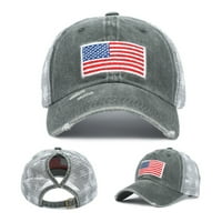 Unise šešire Dan nezavisnosti USA zastava zakrivljene zakrivljene obloge zakrivljene jezikom Nezadovoljna