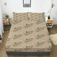 Jedinstveni dizajn Početna Tekstil Posteljina ugrađena pokrivač Sretno božićno slikanje posteljine,