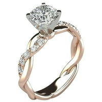 Veleprodaja srebrnog prstena Bridal cirkonski dijamant Elegantni angažman vjenčani prsten