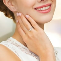 Ženska moda Izvrsna ženska srebrna prstena od otalnog rezanog vatre Opal dijamantni prstenovi