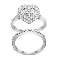 Keusn puni dijamantski dijamantni prsten modni šuplji rezbarski dijamantni prsten w