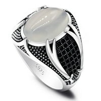 Toyella Europska i američka Novi Opal Geometrijski prsten nakit Silver br.6