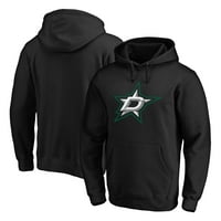 Muške fanatike marke Black Dallas Stars Primary Logo sa pulover Hoodie