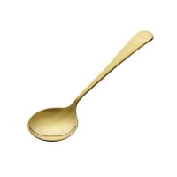 Kućna supa od nehrđajućeg čelika, okrugla glava Veliki zlatni kašika za večeru posluživanje pribora