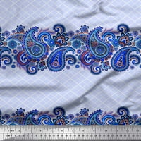 Provjera tkanine Soimoi Poly Georgette, cvjetna i paisley ispis tkanina sa širokim dvorištem