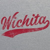 Campus Odjeća Wichita City Bejzbol skripta Osnovna pamučna majica - mala - sportski sivi