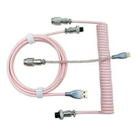 Omotani USB C kabel za igranje tastature RGB lagana kabla sa dvostrukim rukavima sa odvojivim metalnim