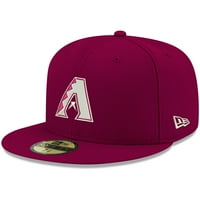 Muška nova era kardinal Arizona Diamondbacks bijeli logo 59fifty ugrađeni šešir