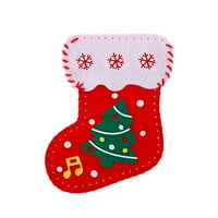 Božićne čarape Privjesak Kreativna netkana Xmas Bock Viseći dekor za djecu DIY ručno izrađene materijale