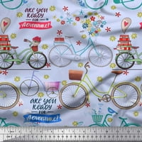 Tekst tkanina Soimoi Moss Georgette, cvjetni i biciklistički prijevoz tiskani tkaninski dvorište širom