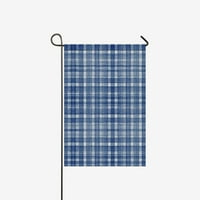 Plaid ploča za vodu, elegantno plavo gingham Provjeri ukrasnu zastavu vrtna zastava Kuća baner za želju