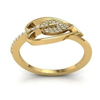 Otvoreno 0.25ct okrugli rez Diamond Prong ženski ukrasni prsten za ženska prstena za htjelu žilaca,