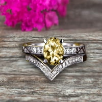 Okrugli rez Carat Champagne Diamond Moissinite Bridalni prsten za brisalni poklon sa slaganjem podudaranja