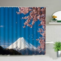 Japan Mount Fuji Tema scenografija Tuš za tuširanje 3D kupaonska zavjesa postavljena vodootporna sa