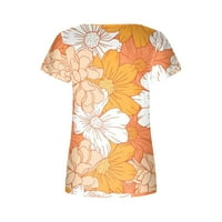 Darzheoy ljetne majice za WOMEM casual vrhove modni ispisani casual majica s kratkim rukavima, bluza