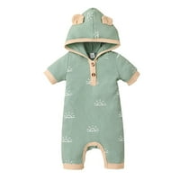 B91XZ Toddler Girl Ljeto odijelo Djevojka za djecu Playsuits Odjeća za kratkih rukava Dužina Dužina