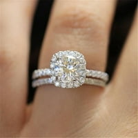 Cara Lady Rings Circon Rings Dame Day Nakit Djevojke Prstenje vjenčani prstenovi srebrni 8