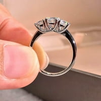 2CT okrugli rez Moissinite 14K bijeli pozlaćeni kameni prsten za ženske poklone za angažman