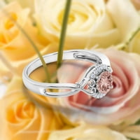 Zasljepljujući polugodište 1. karat za ručni morgatit i dijamantski moissan zaručni prsten za vjenčani